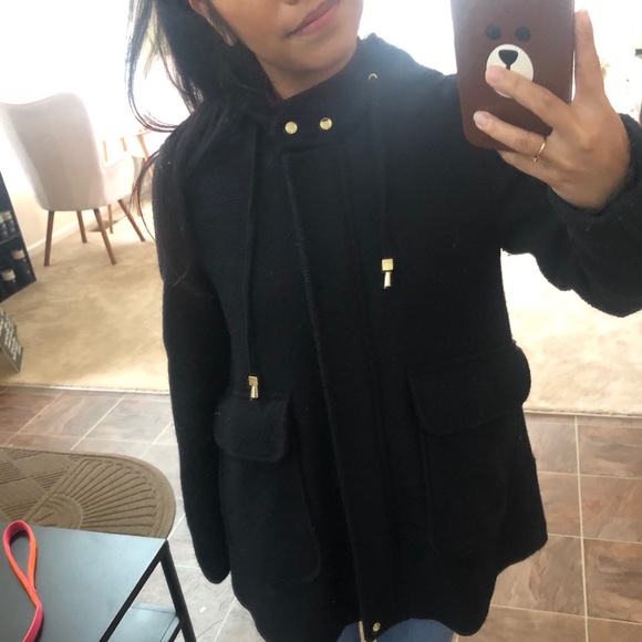 Zara Navy Blue Pea Coat - Picture 5 of 7